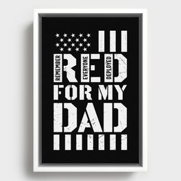 RED For My Dad Framed Canvas