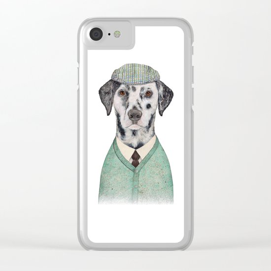Dalmatian Mint Clear iPhone Case