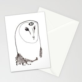 Witch's Familiar Barn Owl Stationery Card