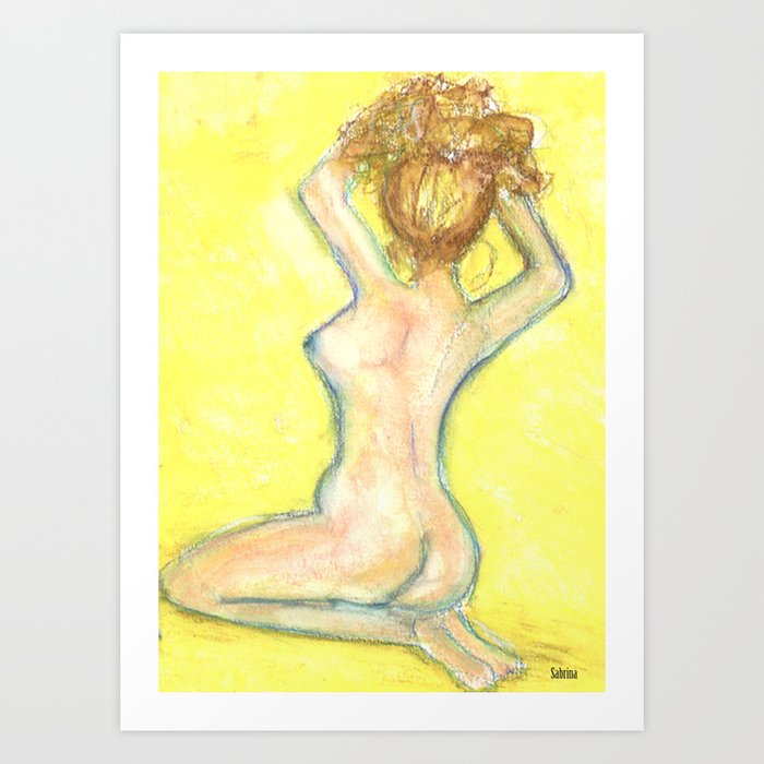Nude Blonde Art Print