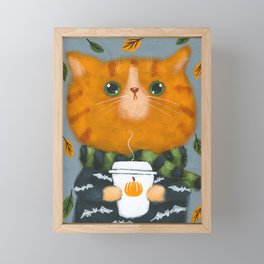 Ginger PSL Kitty Framed Mini Art Print