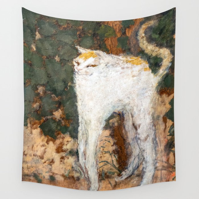 Pierre Bonnard - The White Cat / Le Chat Blanc Wall Tapestry