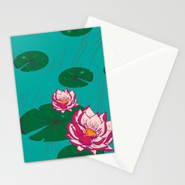 LuMa Water Lilies Large Print Stationery Cards