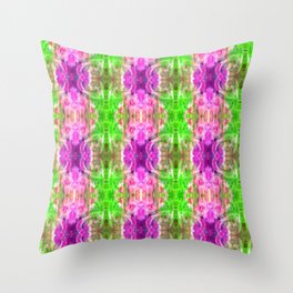 Chartreuse and Magenta Kaleidoscope Stripes Throw Pillow