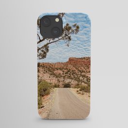 Road in Kanab Utah With Red Rock Views iPhone Case