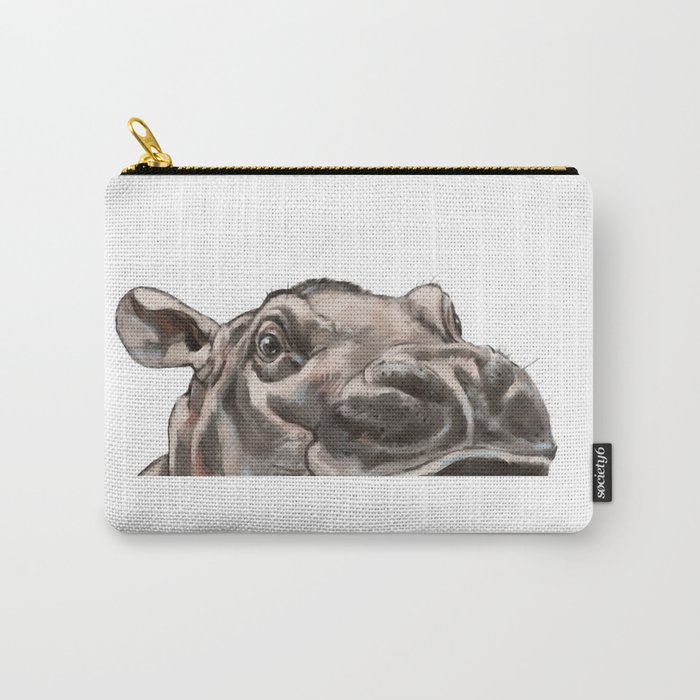 Peeking Baby Hippo Carry-All Pouch
