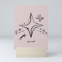 'Ascend' Star Texture Mini Art Print