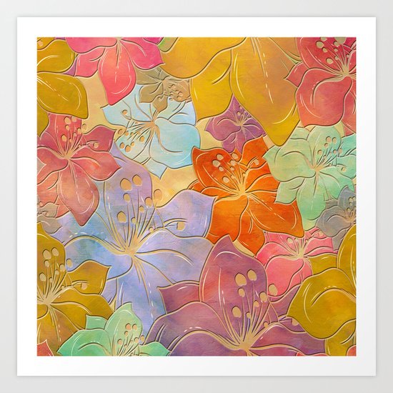 Flower Pattern Art Print