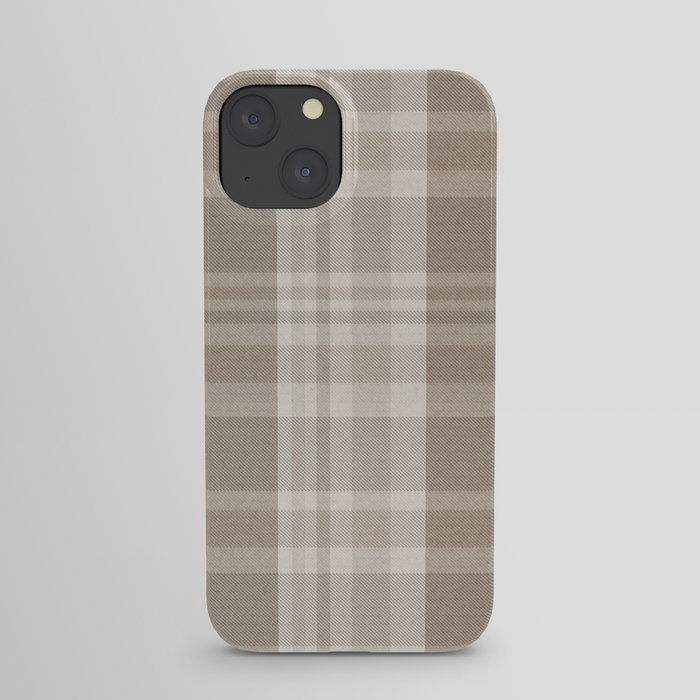 Checkered, Plaid Prints, Warm Brown iPhone Case