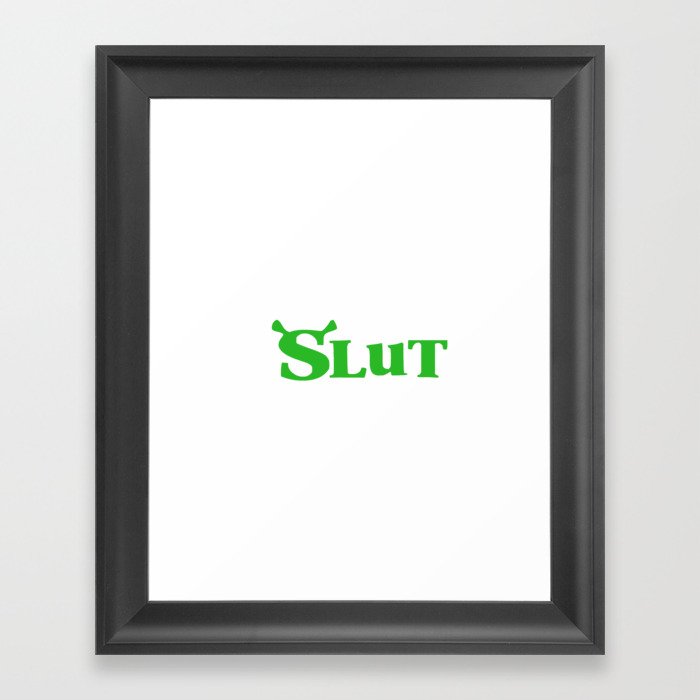 shrek slut Framed Art Print