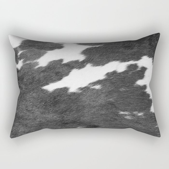 Monochrome Cowhide Composition Rectangular Pillow