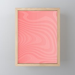 Pink Color Zebra Line Pattern Framed Mini Art Print