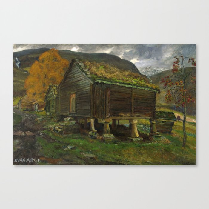 Storehouse in Jolster, 1905 by Nikolai Astrup Canvas Print