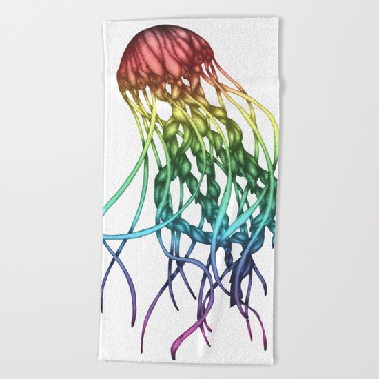 Rainbow Jelly Beach Towel