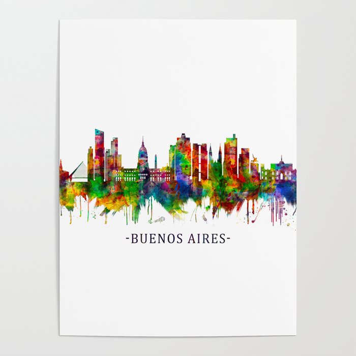 Buenos Aires Argentina Skyline Poster by NextWay Art Society6