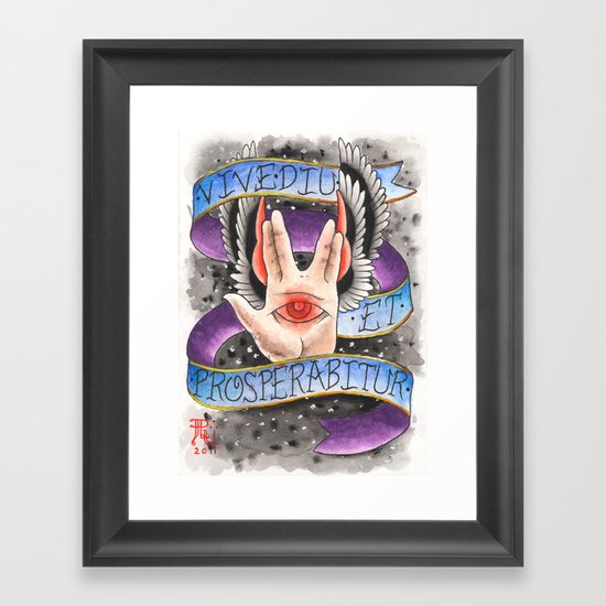 Live Long, and Prosper Framed Art Print