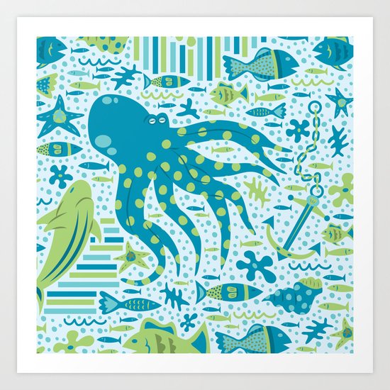 SEA PATTERNS Art Print