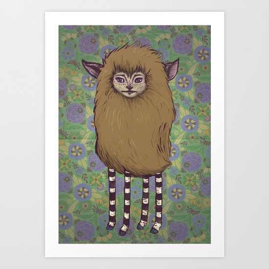 Fawn Girl Art Print