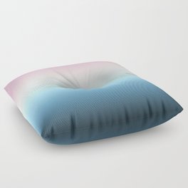 Feminine Pastel Ombre Pink, Cream and Blue Gradient Floor Pillow