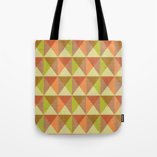 Triangle Diamond Grid Tote Bag