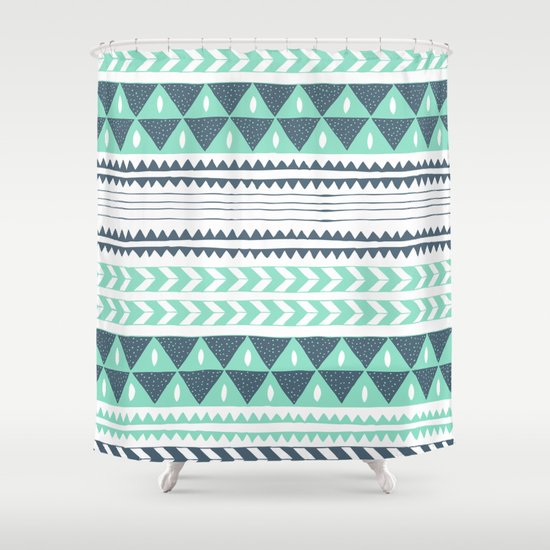 Winter Stripe Shower Curtain