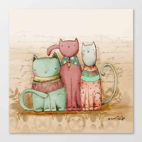 Three Friends Canvas Print