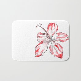 Hibiscus Flower Bath Mat | Digitaldrawing, Girly, Bouquet, Ipadpro, Adventure, Artsy, Artist, Blackonwhite, Drawing, Penonpaper 