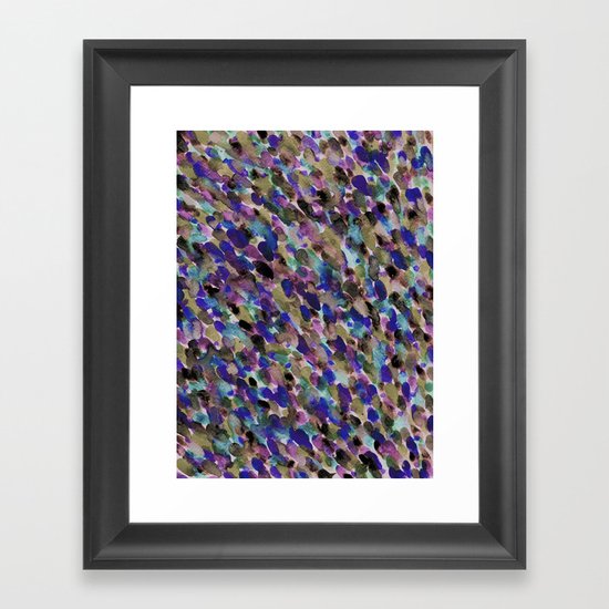 Purple and Olive Framed Art Print