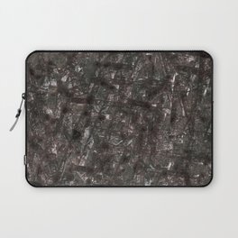 Abstract grey cracked and scratched grey metal panel Laptop Sleeve