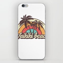 Waikiki beach beach city iPhone Skin