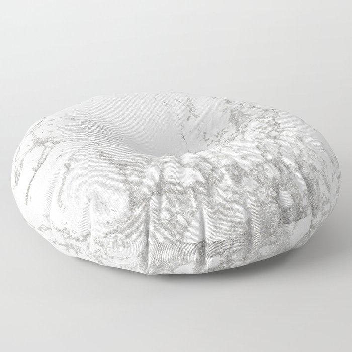 Gray white abstract modern marble pattern Floor Pillow