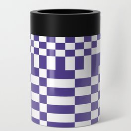 Checkerboard Pattern - Purple Can Cooler