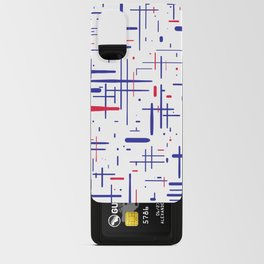 Mid-Century Modern Kinetikos Pattern in Red White and Blue Android Card Case