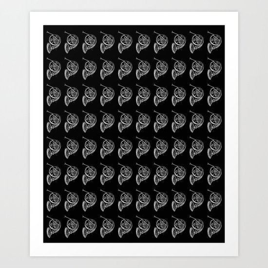 French Horn pattern Art Print