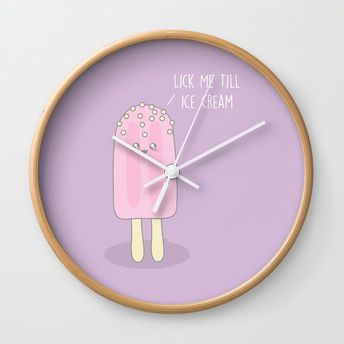 Til Ice Scream #kawaii #icecream Wall Clock by ThisTinyBean. | Society6