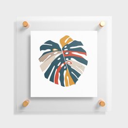 Monstera striped Floating Acrylic Print