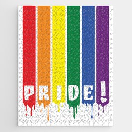 Pride Month Wet Color Gay Rainbow  Jigsaw Puzzle