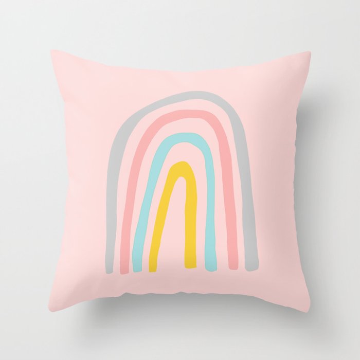 Rainbow PASTEL Throw Pillow