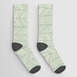 Bohemian Organic Linen Grey & Teal Socks