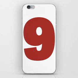 9 (Maroon & White Number) iPhone Skin