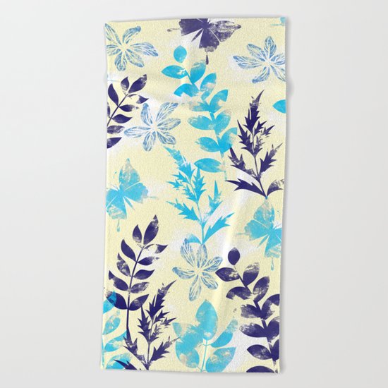 Floral Pattern VI Beach Towel