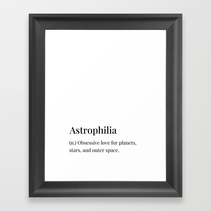 Astrophilia definition Framed Art Print