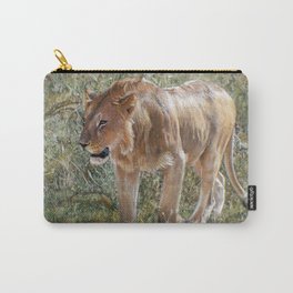 Lion Coming This Way : Pastel Carry-All Pouch