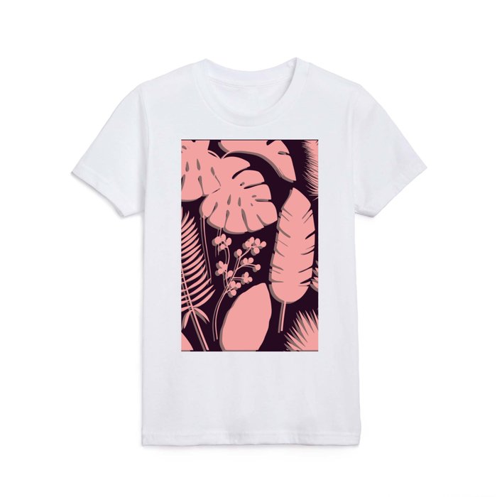 Pink Leaves Kids T Shirt by Little Chewy Design Studio Society6