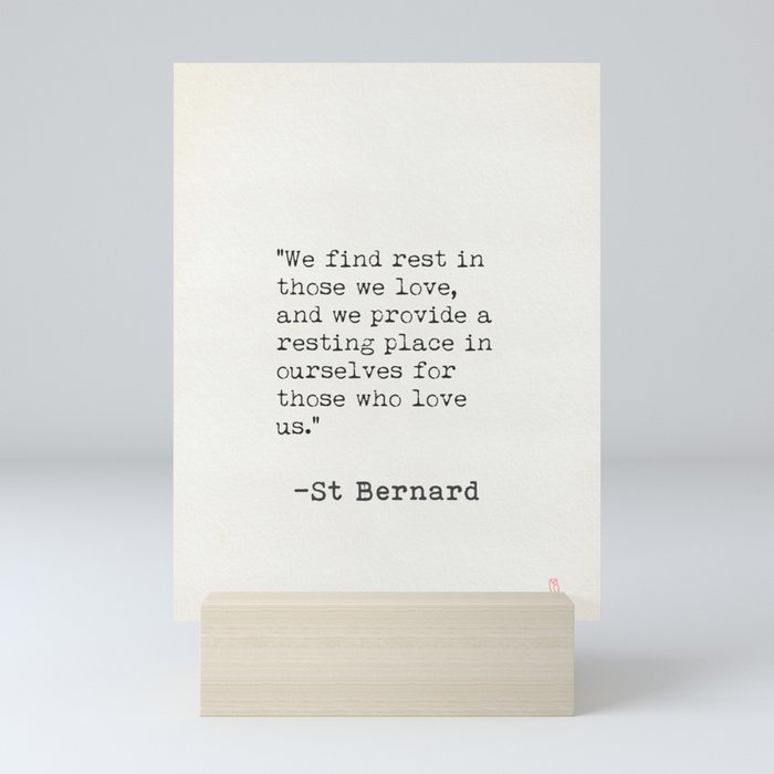 St Bernard quote 2 Mini Art Print