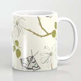 Star Magnolia and Moths Coffee Mug