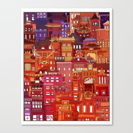 China Town Canvas Print