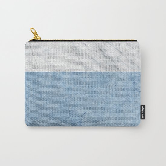 Porcelain blue and white marble Carry-All Pouch