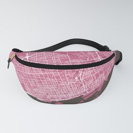 Toronto Map | Canada | Pink & Brown | More Colors, Review My Collections Fanny Pack