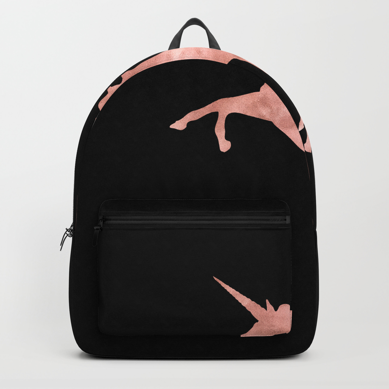 pink rose gold backpack